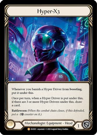 Hyper-X3 [EVO011] (Bright Lights)  Rainbow Foil Flesh And Blood Single Flesh And Blood   