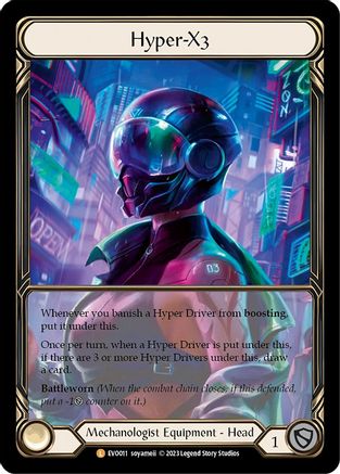 Hyper-X3 (Extended Art) [EVO011] (Bright Lights)  Cold Foil Flesh And Blood Single Flesh And Blood   