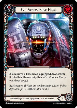 Evo Sentry Base Head [EVO042] (Bright Lights)  Cold Foil Flesh And Blood Single Flesh And Blood   