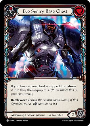 Evo Sentry Base Chest [EVO043] (Bright Lights)  Cold Foil Flesh And Blood Single Flesh And Blood   