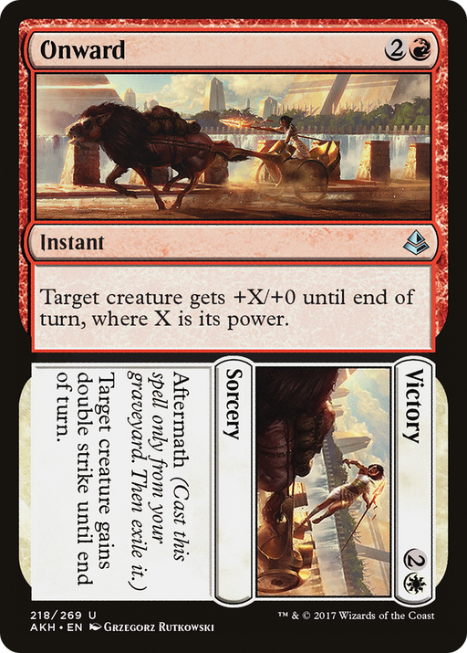 Onward // Victory (AKH-218) [Amonkhet] Foil MTG Single Wizards of the Coast