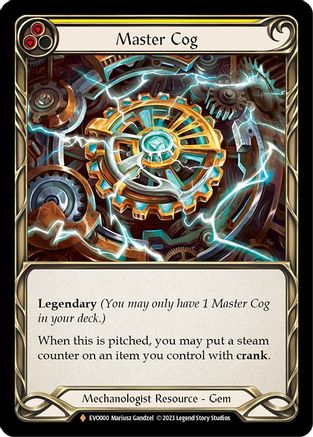 Master Cog [EVO000] (Bright Lights)  Rainbow Foil Flesh And Blood Single Flesh And Blood   