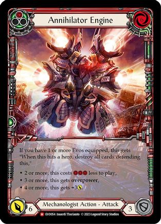 Annihilator Engine (Extended Art) [EVO054] (Bright Lights)  Rainbow Foil Flesh And Blood Single Flesh And Blood   