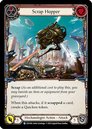 Scrap Hopper (Red) [EVO108] (Bright Lights)  Rainbow Foil Flesh And Blood Single Flesh And Blood   