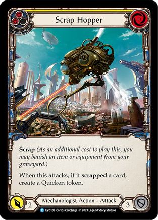 Scrap Hopper (Yellow) [EVO109] (Bright Lights) Flesh And Blood Single Flesh And Blood   