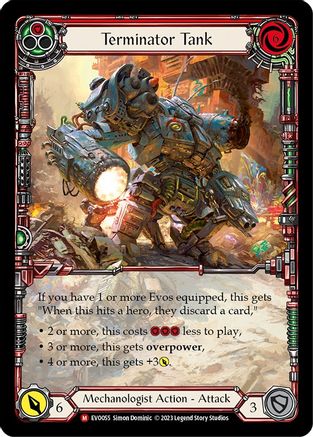 Terminator Tank (Extended Art) [EVO055] (Bright Lights)  Rainbow Foil Flesh And Blood Single Flesh And Blood   