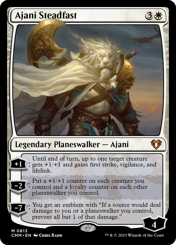 Ajani Steadfast (CMM-813) [Commander Masters] MTG Single Wizards of the Coast