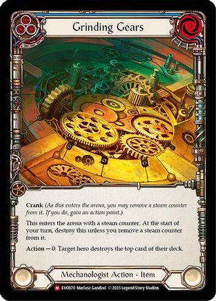 Grinding Gears [EVO070] (Bright Lights)  Rainbow Foil Flesh And Blood Single Flesh And Blood   