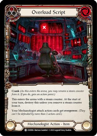 Overload Script [EVO096] (Bright Lights)  Rainbow Foil Flesh And Blood Single Flesh And Blood   