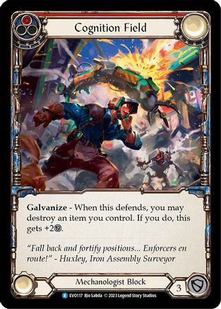 Cognition Field (Red) [EVO117] (Bright Lights)  Rainbow Foil Flesh And Blood Single Flesh And Blood   