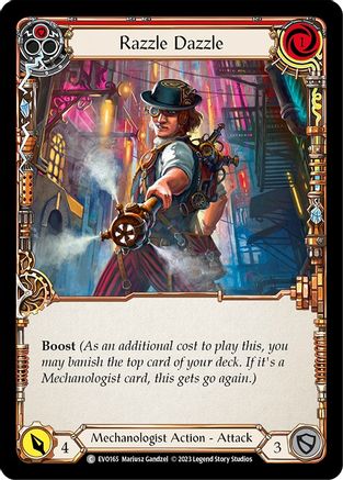 Razzle Dazzle (Red) [EVO165] (Bright Lights)  Rainbow Foil Flesh And Blood Single Flesh And Blood   