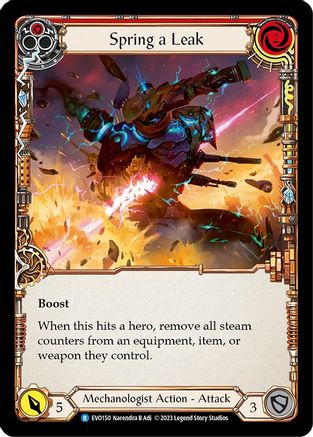 Spring a Leak (Red) [EVO150] (Bright Lights)  Rainbow Foil Flesh And Blood Single Flesh And Blood   