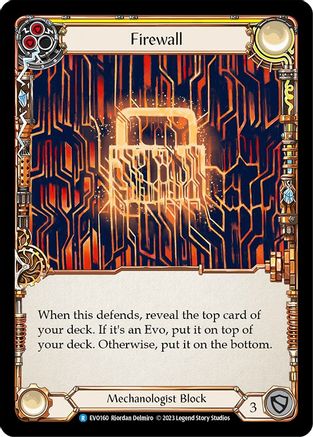 Firewall (Yellow) [EVO160] (Bright Lights) Flesh And Blood Single Flesh And Blood   