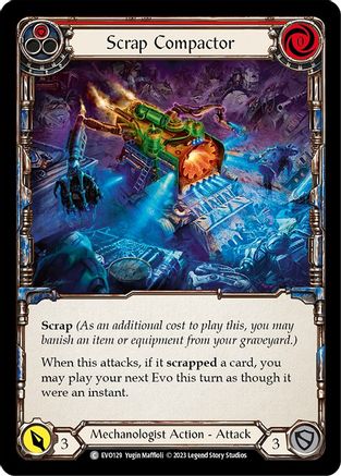 Scrap Compactor (Red) [EVO129] (Bright Lights)  Rainbow Foil Flesh And Blood Single Flesh And Blood   