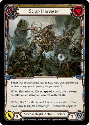 Scrap Harvester (Yellow) [EVO133] (Bright Lights) Flesh And Blood Single Flesh And Blood   