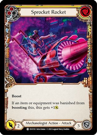 Sprocket Rocket (Yellow) [EVO193] (Bright Lights)  Rainbow Foil Flesh And Blood Single Flesh And Blood   