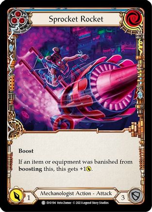 Sprocket Rocket (Blue) [EVO194] (Bright Lights)  Rainbow Foil Flesh And Blood Single Flesh And Blood   