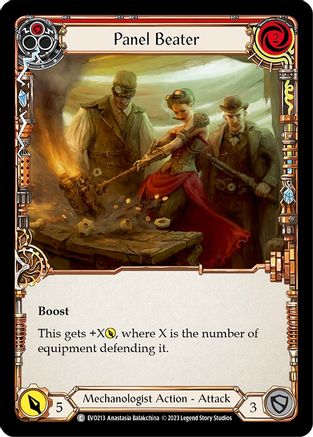 Panel Beater (Red) [EVO213] (Bright Lights)  Rainbow Foil Flesh And Blood Single Flesh And Blood   