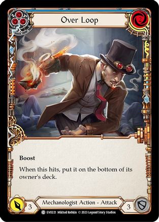 Over Loop (Blue) [EVO221] (Bright Lights)  Rainbow Foil Flesh And Blood Single Flesh And Blood   