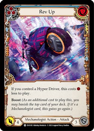 Rev Up (Blue) [EVO185] (Bright Lights)  Rainbow Foil Flesh And Blood Single Flesh And Blood   