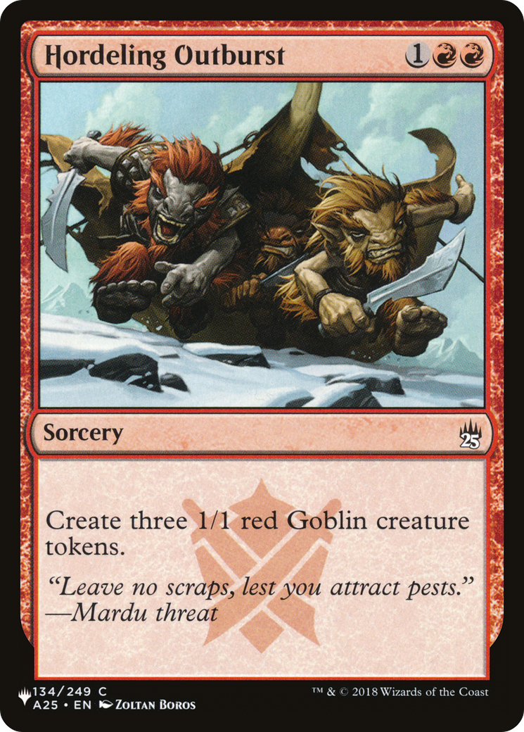 Hordeling Outburst (LIST-A25-134) [Mystery Booster] The List MTG Single Wizards of the Coast