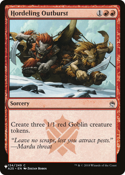 Hordeling Outburst (LIST-A25-134) [Mystery Booster] The List MTG Single Wizards of the Coast