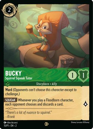 Bucky - Squirrel Squeak Tutor (15) [Disney Lorcana Promo Cards] Cold Foil Lorcana Single Disney