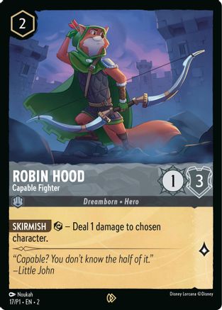 Robin Hood - Capable Fighter (17) [Disney Lorcana Promo Cards] Cold Foil Lorcana Single Disney