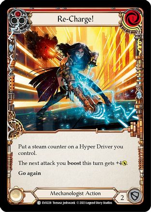 Re-Charge! (Red) [EVO228] (Bright Lights)  Rainbow Foil Flesh And Blood Single Flesh And Blood   