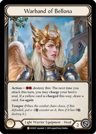 Warband of Bellona [EVO247] (Bright Lights)  Rainbow Foil Flesh And Blood Single Flesh And Blood   