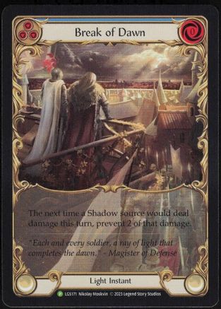 Break of Dawn (Blue) [LGS171] (Promo)  Rainbow Foil Flesh And Blood Single Flesh And Blood   