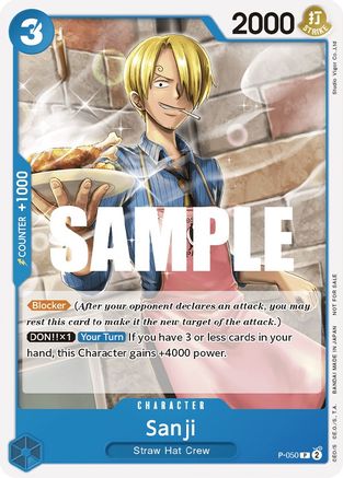 Sanji (Sealed Battle Kit Vol. 1) (P-050) [One Piece Promotion Cards] One Piece Single Bandai
