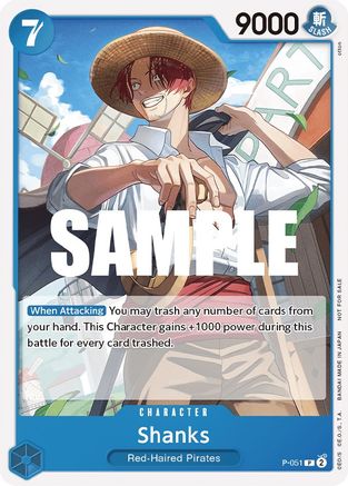 Shanks (Sealed Battle Kit Vol. 1) (P-051) [One Piece Promotion Cards] One Piece Single Bandai