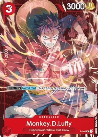 Monkey.D.Luffy (P-006) (Retail Promo) [One Piece Promotion Cards] One Piece Single Bandai
