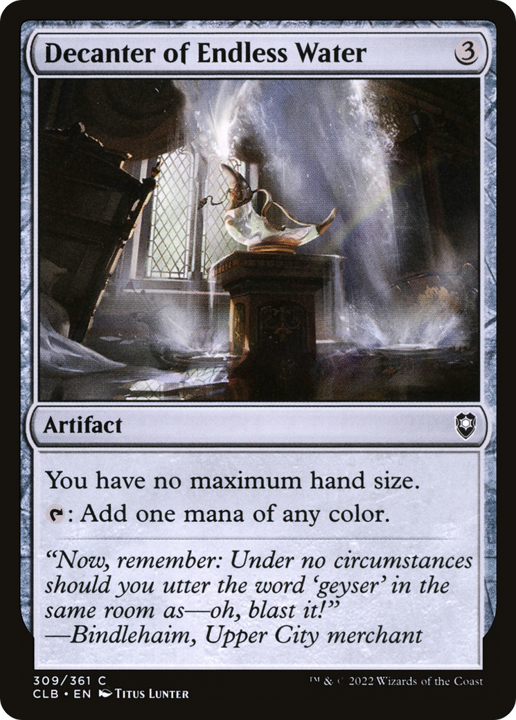 Decanter of Endless Water (CLB-309) [Commander Legends: Battle for Baldur's Gate] Foil MTG Single Wizards of the Coast