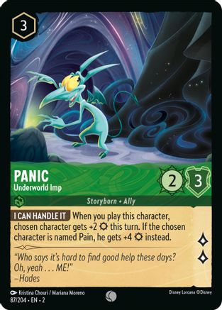 Panic - Underworld Imp (87/204) [Rise of the Floodborn] Lorcana Single Disney