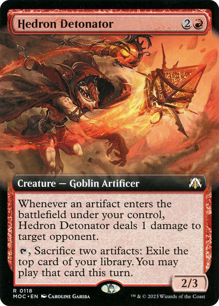 Hedron Detonator (MOC-118) [March of the Machine Commander] (Extended Art) MTG Single Wizards of the Coast