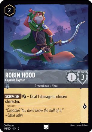 Robin Hood - Capable Fighter (193/204) [Rise of the Floodborn] Lorcana Single Disney