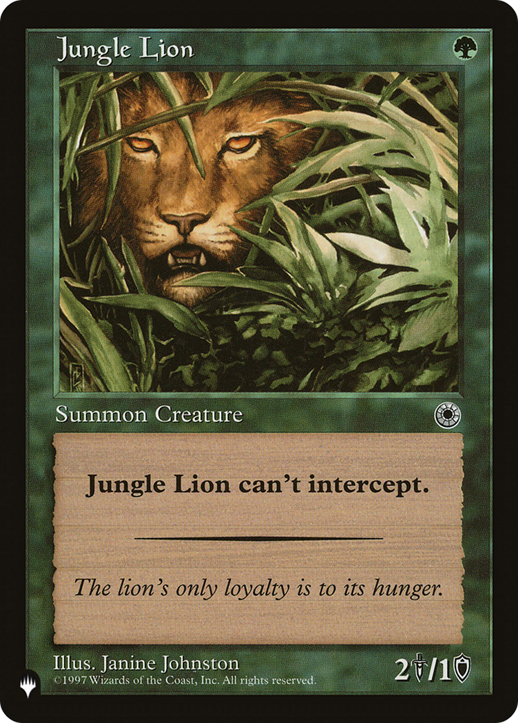 Jungle Lion (LIST-POR-171) [Mystery Booster] The List MTG Single Wizards of the Coast