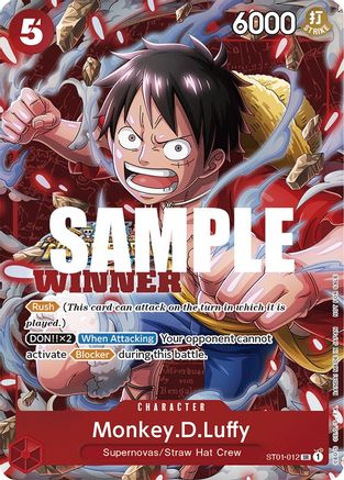Monkey.D.Luffy (Winner Pack Vol. 5) (ST01-012) [One Piece Promotion Cards] Foil One Piece Single Bandai