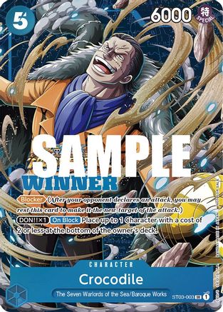 Crocodile (Winner Pack Vol. 5) (ST03-003) [One Piece Promotion Cards] Foil One Piece Single Bandai