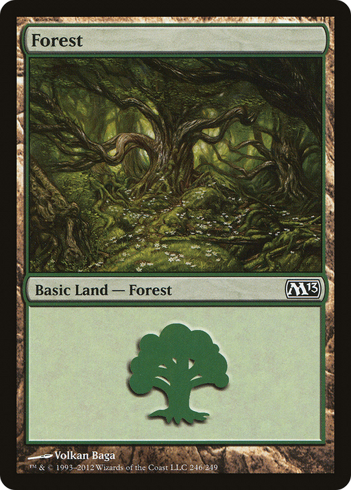 Forest (246) (M13-246) [Magic 2013] Foil MTG Single Wizards of the Coast