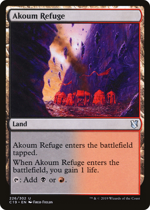 Akoum Refuge (C19-226) [Commander 2019] MTG Single Wizards of the Coast