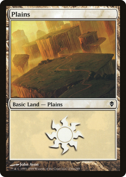 Plains (230a) (ZEN-230A) [Zendikar] MTG Single Wizards of the Coast
