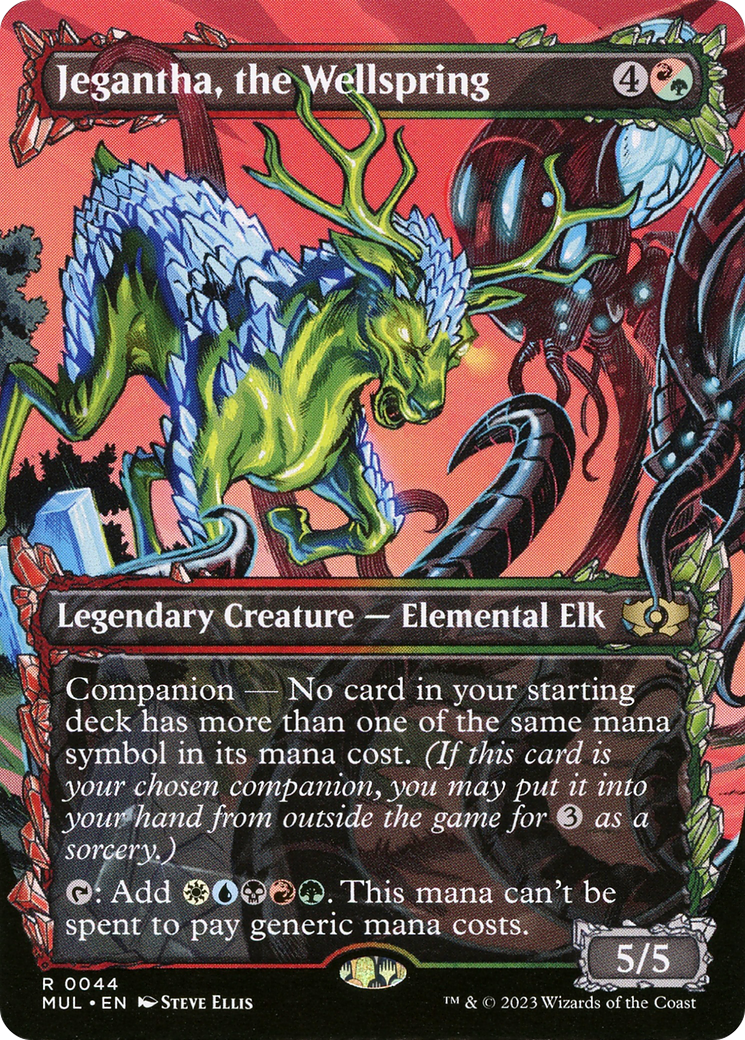 Jegantha, the Wellspring (MUL-044) [Multiverse Legends] (Showcase) (Borderless) Foil MTG Single Wizards of the Coast