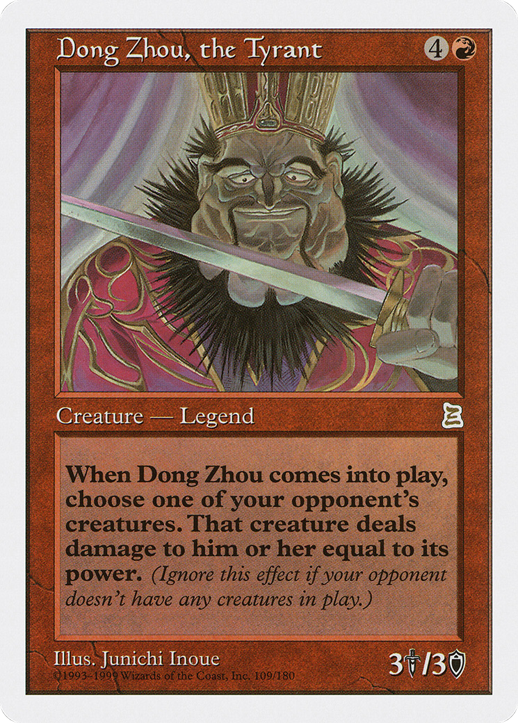 Dong Zhou, the Tyrant (PTK-109) [Oldschool] Portal Three Kingdoms MTG Single Wizards of the Coast