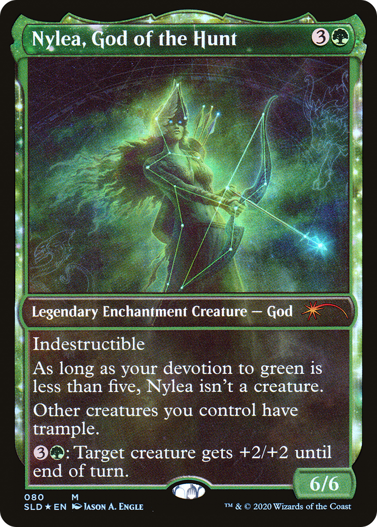 Nylea, God of the Hunt (SLD-080) [Secret Lair] Drop (Showcase) Foil MTG Single Wizards of the Coast