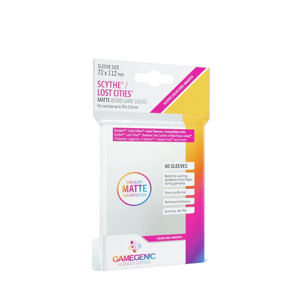 Gamegenic: Board Game Sleeves - Matte Scythe/Lost Cities 60Ct (72mm x 112mm) Board Game Sleeves Gamegenic