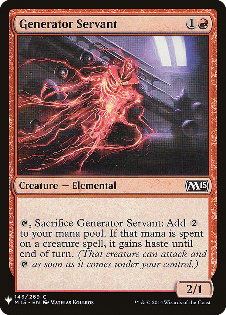 Generator Servant (LIST-M15-143) [Mystery Booster] The List MTG Single Wizards of the Coast