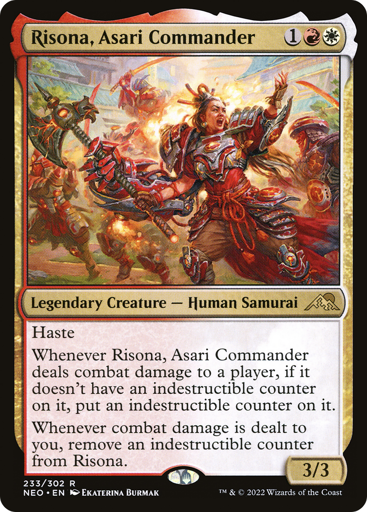 Risona, Asari Commander (NEO-233) [Kamigawa: Neon Dynasty] Foil MTG Single Wizards of the Coast